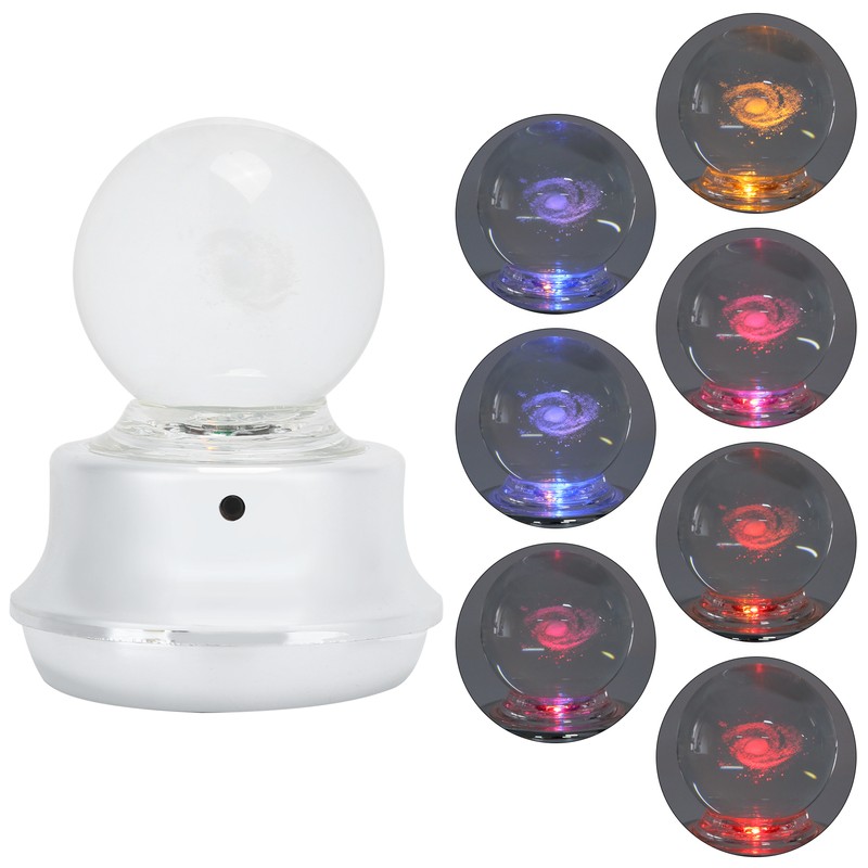 Crystal Ball Musical Box with Light Rotating Holiday Birthday Present