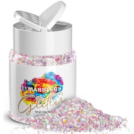 MARBLERS Holographic Glitter [Mixed Pink] 1.5oz (42g) | Chunky | Non-Toxic, Vegan, Cruelty-Free | Face, Body, Eyeshadow, Hair, Festival, Party Makeup | Nail Art, Polish | Resin, Tumbler, Slime, Craft