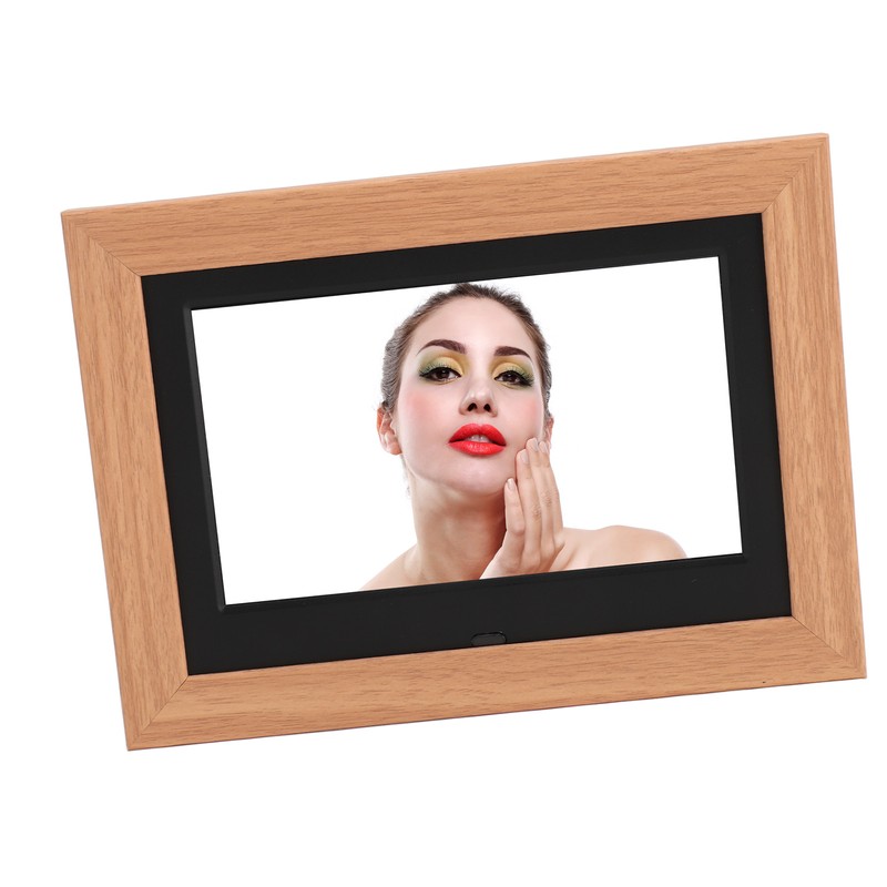 Digital Picture Frame Wooden 7 Inch IPS HD Multifunctional Smart