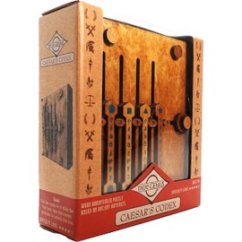 Project Genius: True Genius - Caesar's Codex, Wood Brainteaser Puzzle, Based on Ancient Artifacts, Play and Then Display, for Ages 14 and up