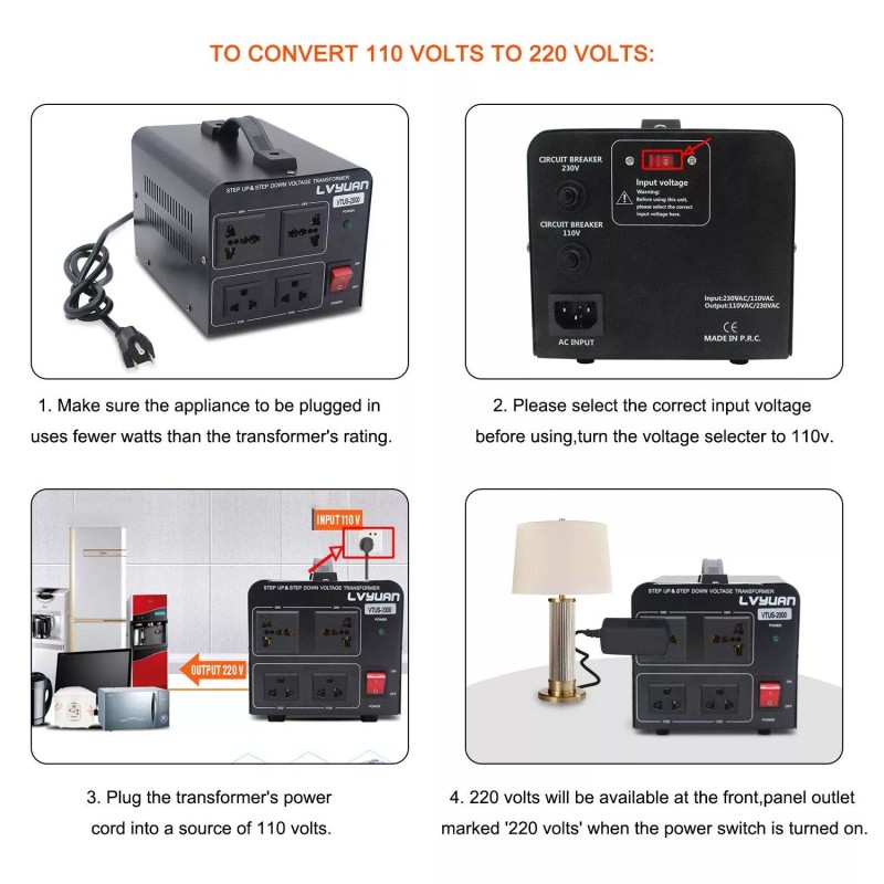 Yinleader 2000W Voltage Converter Transformer(11