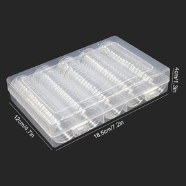 100 Piezas Caja para Monedas Almacenamiento de Monedas de Soportes para Monedas Caja para Monedas con 4 Tamaños Arandelas Organizador para Almacenamiento de Suministros de Colección de Monedas