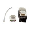 Micro Connectors, CAT6A Shielded Keystone Jack Tool-Less Silver (5-Pack) (FRT-866AST-5)