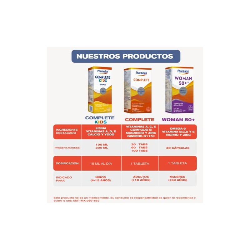 Pharmaton Complete Kids Suplemento Alimenticio Lisina Vitaminas 100ml
