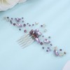 Denifery Bridal Purple Rhinestone Hair Comb Crystal Wedding Headpieces Purple