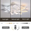Garwarm Dimmable LED Ceiling Light, 72W Modern Acrylic Flush Mount