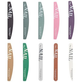 10 limas y pulidores de uñas para uñas naturales, kit de pulido y abrillantador de uñas, grano 100/120/150/180/220/240/280/1000/2000, juego de limas d