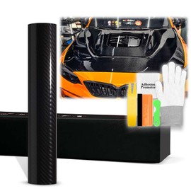 36"x60" (3FTx5FT) PPF Paint Protection Film Carbon Fiber Gloss Black Metallic Self Healing Auto Bra Vinyl Wrap Invisible Scratches Shield Sheet DIY with Tool Kit