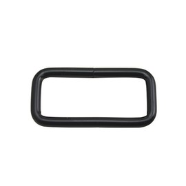 Wuuycoky 2" Inner Length Black Rectangle Rings Loop Ring No Welded for Strap Webbing Belts Buckle Pack of 6
