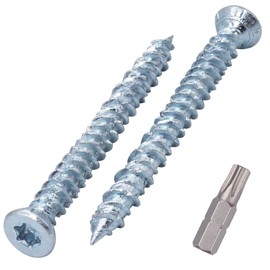 SKIR'CO (Pack of 10) Concrete Screws Zinc Plated 7.5 x 72mm Countersunk Masonry Screws Frame Fixing Screw