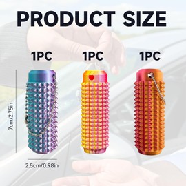 THXFUNAREA Set of 3 Skills Borderline Acupressure Balls, Metal Hedgehog Ball for Stress Relief & Trigger Point Massage, Non-Slip Spiked Ball, Portable for Office, Travel