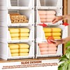 Mavivegue 5 Pack Stackable Closet Storage, Plastic Drawer Basket,Closet Organizers