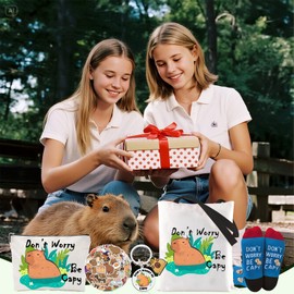 CORNER RUNNER Capybara Gifts for Women Girls – 5 PCS Adorable Capy Accessories for Animal Lovers, Cute Capybara Gifts for Birthday Christmas