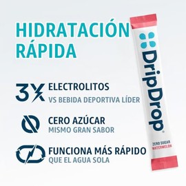DripDrop Paquetes de hidratación sin azúcar - Paquete variado Zero Classic - Mezcla individual de bebida en polvo con electrolitos - Limón, lima, sand