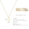 Fettero Moon Gold Pendant Necklace for Women Layered Necklaces Coin