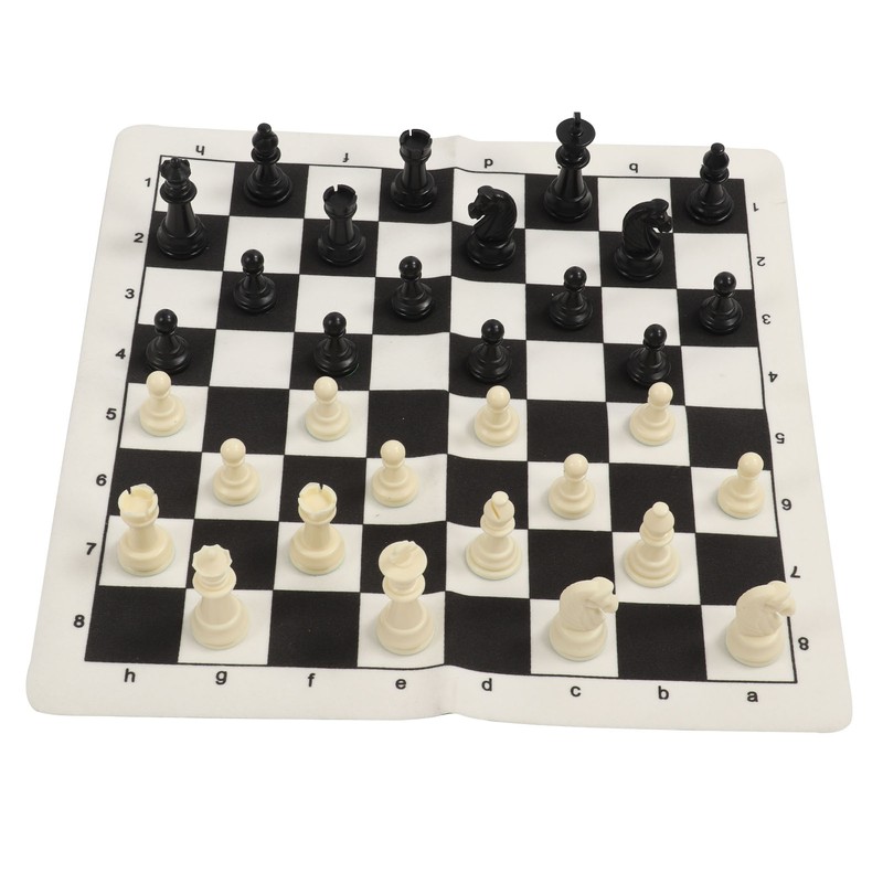 Chess Checkers Set 13.8in Board 2 in 1 Anti Slip