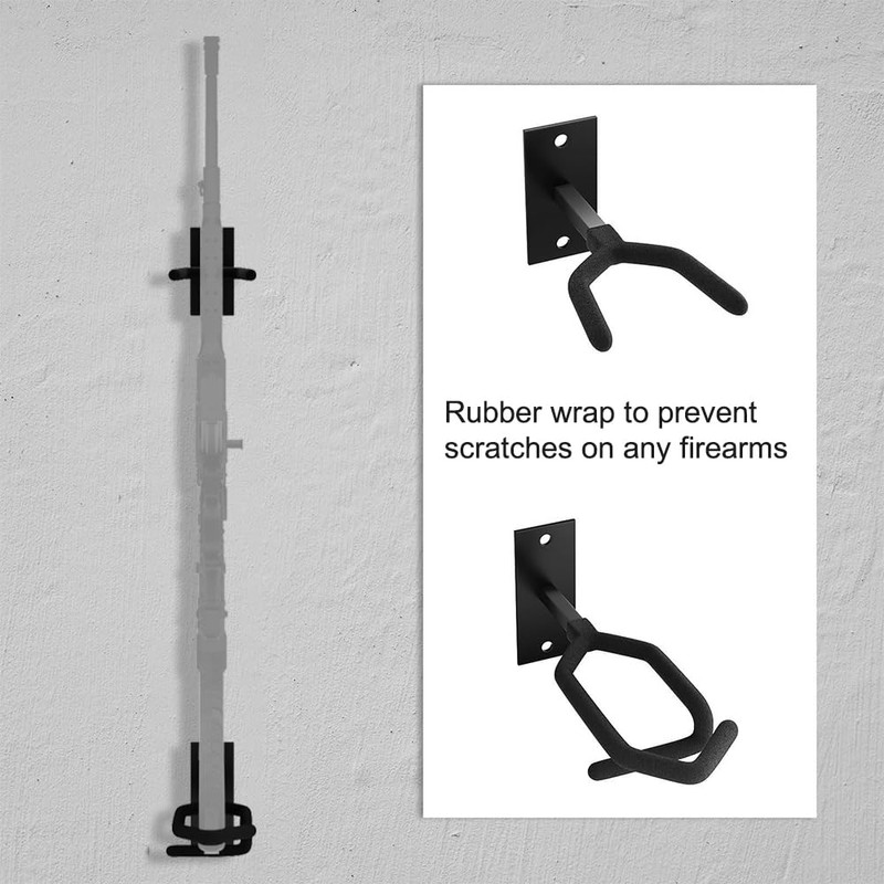 MiOYOOW Gun Rack Wall Mount Display, Adjustable Heavy Duty Shotgun