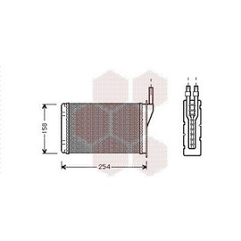 Van Wezel 43006087 Heat Exchanger - Interior Heating
