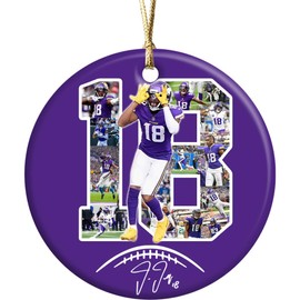 Teerabbit Justin Minnesota Jefferson Football Christmas Ornaments Home Decoration - Do The Griddy - Birthday, Christmas, Father, Mother, Gifts for Football Fans