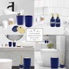 XLHOMO Navy Blue Bathroom Accessories Set -10 Piece Bathroom Accessory
