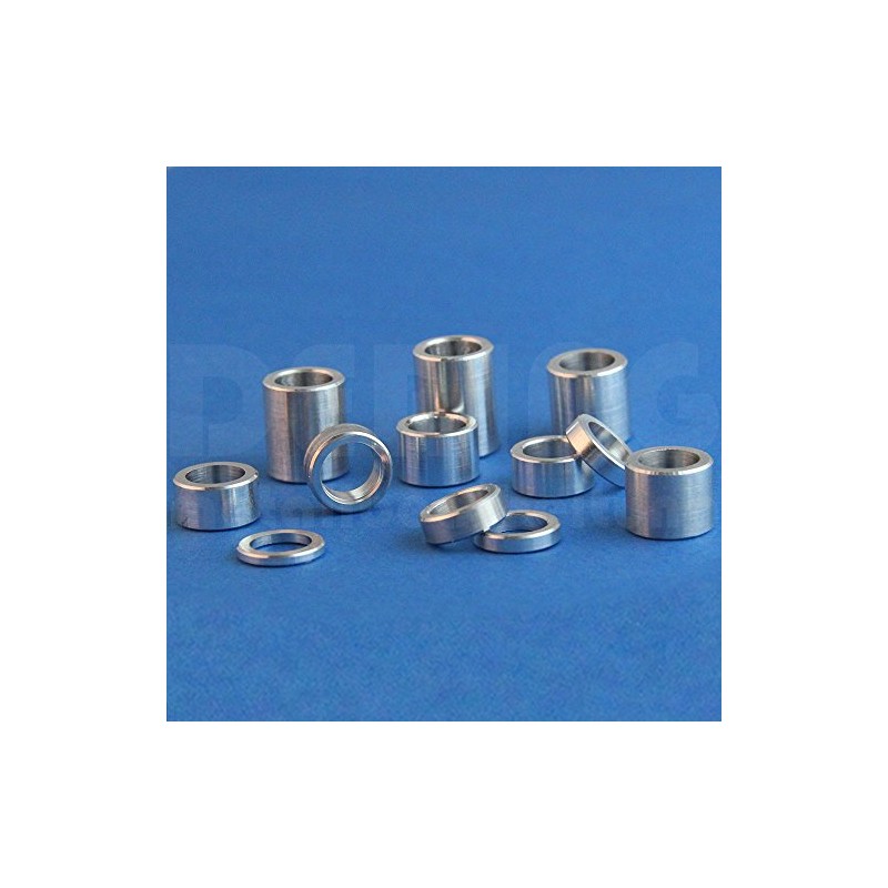 10pcs spacer Sleeves 15x10,5x... mm M10 ALUMINIUM