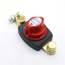 Battery Disconnect Switch, Car Battery Disconnect Master Switch 12V-48V, Top Post Heavy-Duty, Battery Kill Switch for Car, Marine, Vehicle, Boat, RV, Negative On/Off (On-Off Top Post 250A)