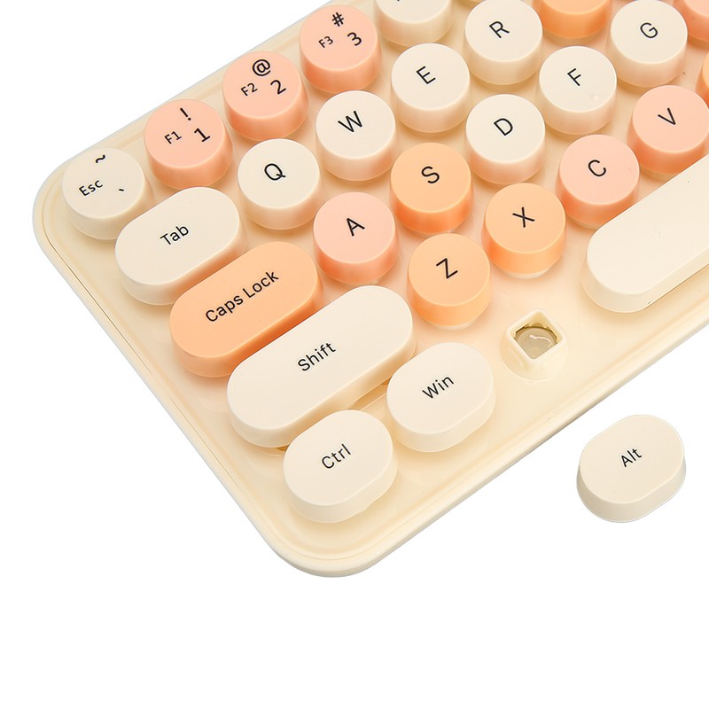 USB Keyboard Mouse 2.4G Wireless 68 Keys Low Consumption Retro