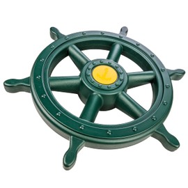 Jack and June Yellow and Green Captain Ship Wheel Swing Set Accessory for Any Playset