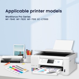 Hookink 812XL Black Remanufactured Replacement for Epson 812 XL Black Ink Cartridges T812 T812XL Work with Epson Workforce Pro WF-7840 WF-7820 WF-7310 EC-C7000 Printers