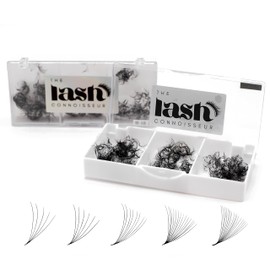 The Lash Connoisseur 12D - D Curl 750 Fans Mixed Promade Fans Lash Extensions | TLC Lash Supplies 4D to 16D Premade Fans 7 mm to 16 mm Mixed Length Thin Base Premade Fans Eyelash Extensions (12D - D Curl, 9-10-11 mm)