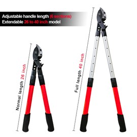 Nirvruxs Heavy Duty Tree Pruner for trees up to 2 inches tall with replaceable aluminized steel blades and 26 to 40 inch telescoping handle