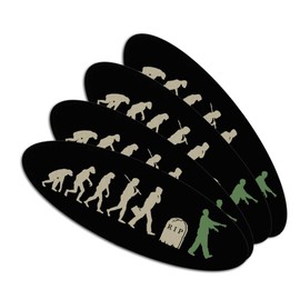 Zombielution Evolution Double-Sided Oval Nail File Emery Board Set 4 Pack
