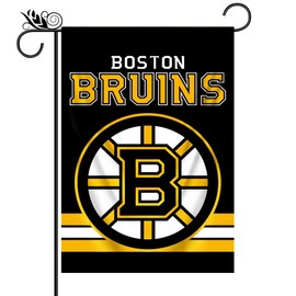 LCFHOME Boston Bruins Banner Double Sided Garden Flag 12.5x18in (150D Poly HD Printing) Garage Wall Decor Sign