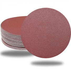 Tonmp 50 PCS 7 Inch Sanding Discs Set - 60 80 120 180 240 Grits Sandpaper, 7" Hook-and-Loop Aluminum Oxide Abrasive Sander Paper for Random Orbit Floor Drywall Sander