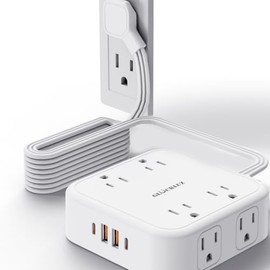 Glückluz Regleta Multicontacto Conector Multiple con 5M Electrica Extensión