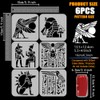 FINGERINSPIRE 6Pcs Egyptian Patterns Stencil with Brush 5.9x5.9 Inch Reusable