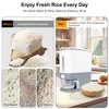 Rubtlamp 22.5-25 Lbs Gray Rice Dispenser, Rice Container with Lid,