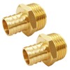 Uenede 2PCS Solid Brass 3/4" PEX Barb to 3/4" GHT