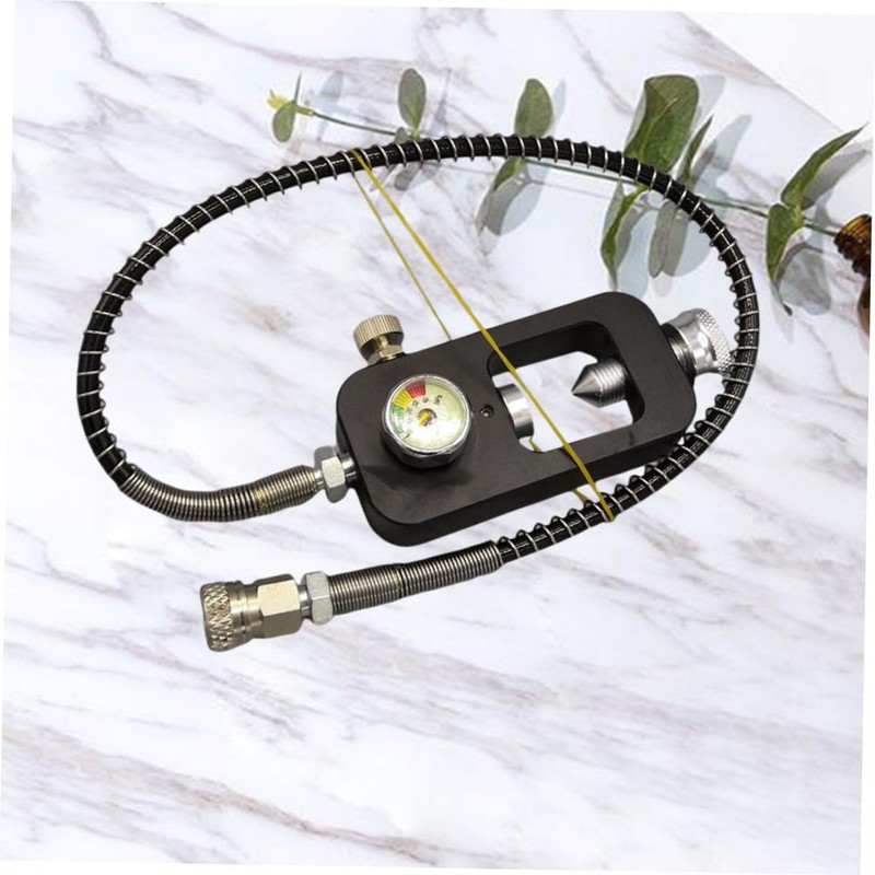 TEHAUX Inflation Valve Adapter for Oxygen Cylinder Turn Large Bottle