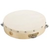 Tosnail 2 Pack 8" Wood Handheld Tambourine - Single Row