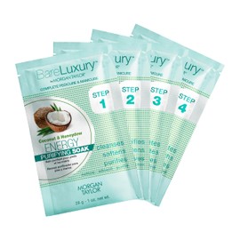 Morgan Taylor BareLuxury 4-Step Complete Pedicure & Manicure Packs (Energy Coconut & Honeydew), Hand and Foot Spa Kit in 4 Packs, Pedicure and Manicure Kit, Self Care Gifts For Women