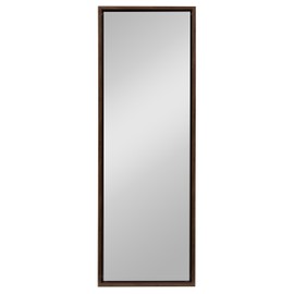 Kate and Laurel Evans Wood Framed Wall Panel Mirror, 16 x 48 Walnut Finish