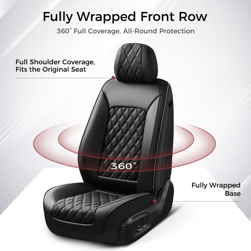 Huidasource Front Seat Covers, 5 Layers Car Seat Covers Front