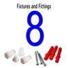JustHouseSigns House Number 8 ARIAL Door Numbers in 3 Sizes