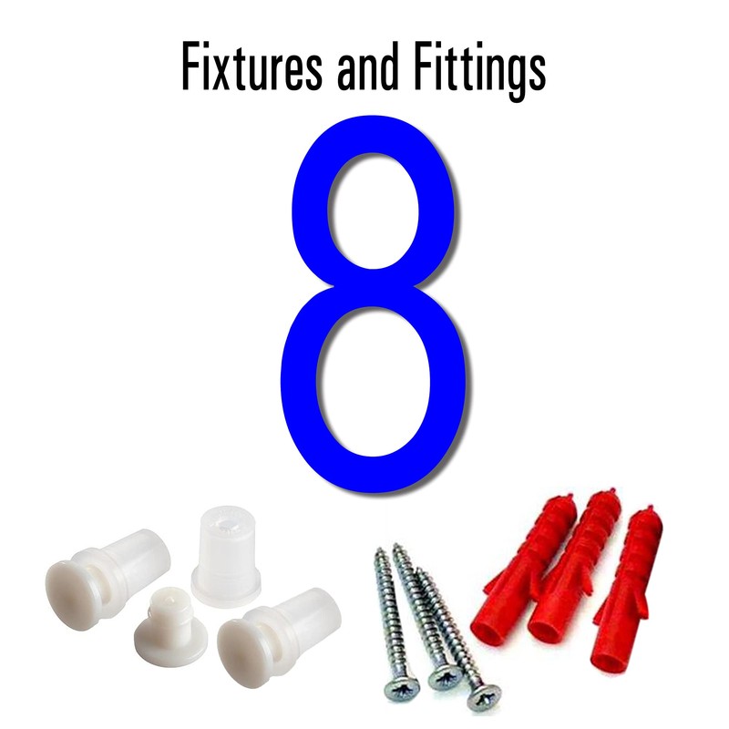 JustHouseSigns House Number 8 ARIAL Door Numbers in 3 Sizes