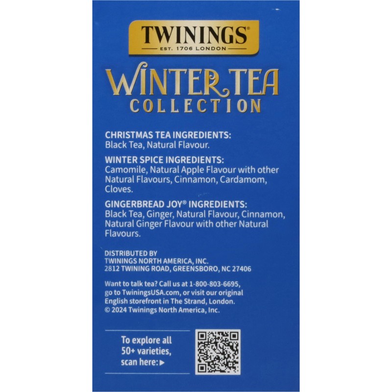 Twinings Winter Tea Collection, Limited Edition Holiday Gift Box, 20