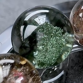 Natural Garden Phantom Crystal Ball, Decorative Landscape Crystal Sphere Collection, Multi-Color