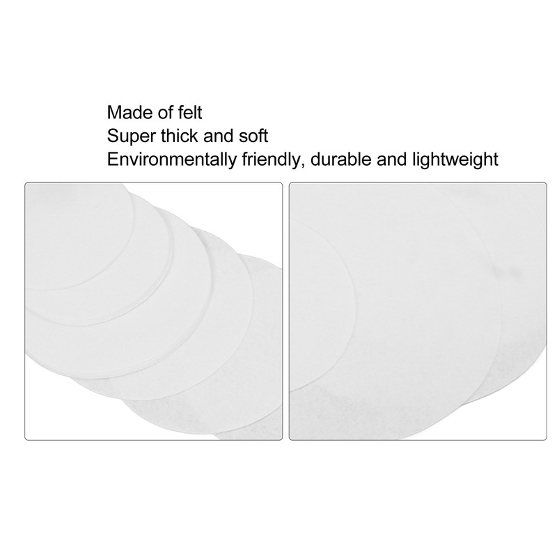 72 Pcs Felt Plate Dividers White Thick Soft Washable Reusable