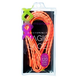 Caterpy MAGIC LACE Magic Lace, Next Generation Shoelaces, Brings Out The Power of Your Feet, 2 Sizes x 10 Colors, passion orange