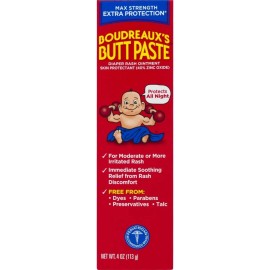 Boudreaux’s Brand New Boudreaux's Butt Paste Maximum Strength Diaper Rash Ointment 4 Oz Tube